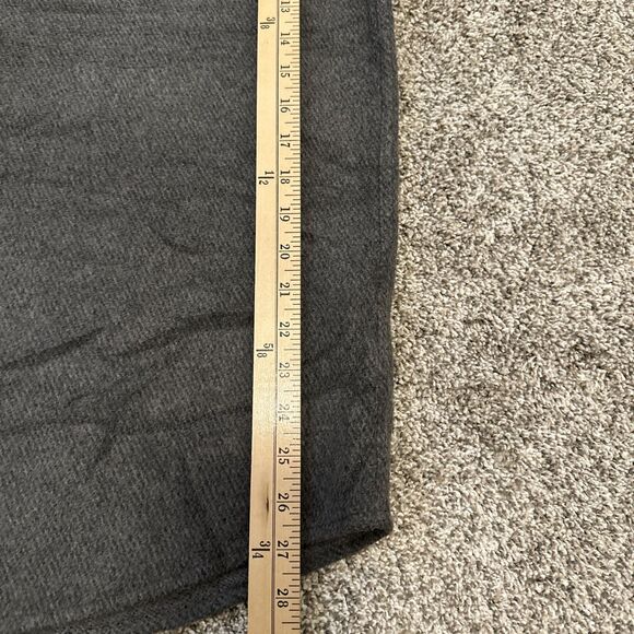 LL Bean Gray Allagash Fleece Shirt Snap Shacket Elbow Patches Men’s Large NWT - Picture 6 of 7